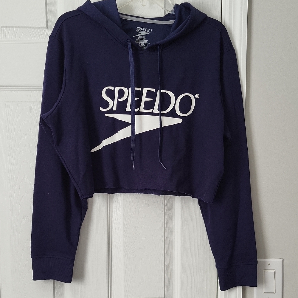 Speedo Women's Dark Blue Cropped Hoodie Size S/P/CH